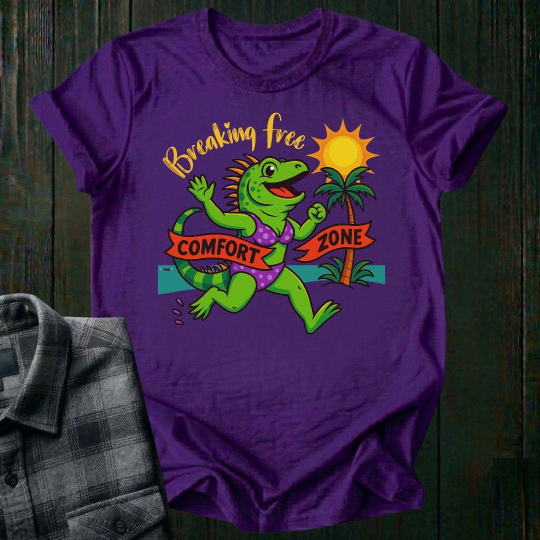 Breaking Free – Comfort Zone Crusher, (Iguana Edition), Unisex T-Shirt