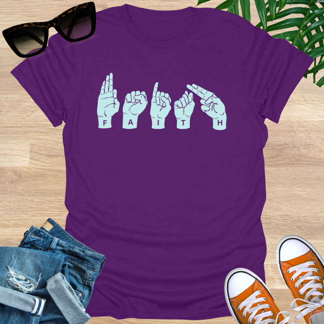 Faith, Sign Language, Unisex T-Shirt