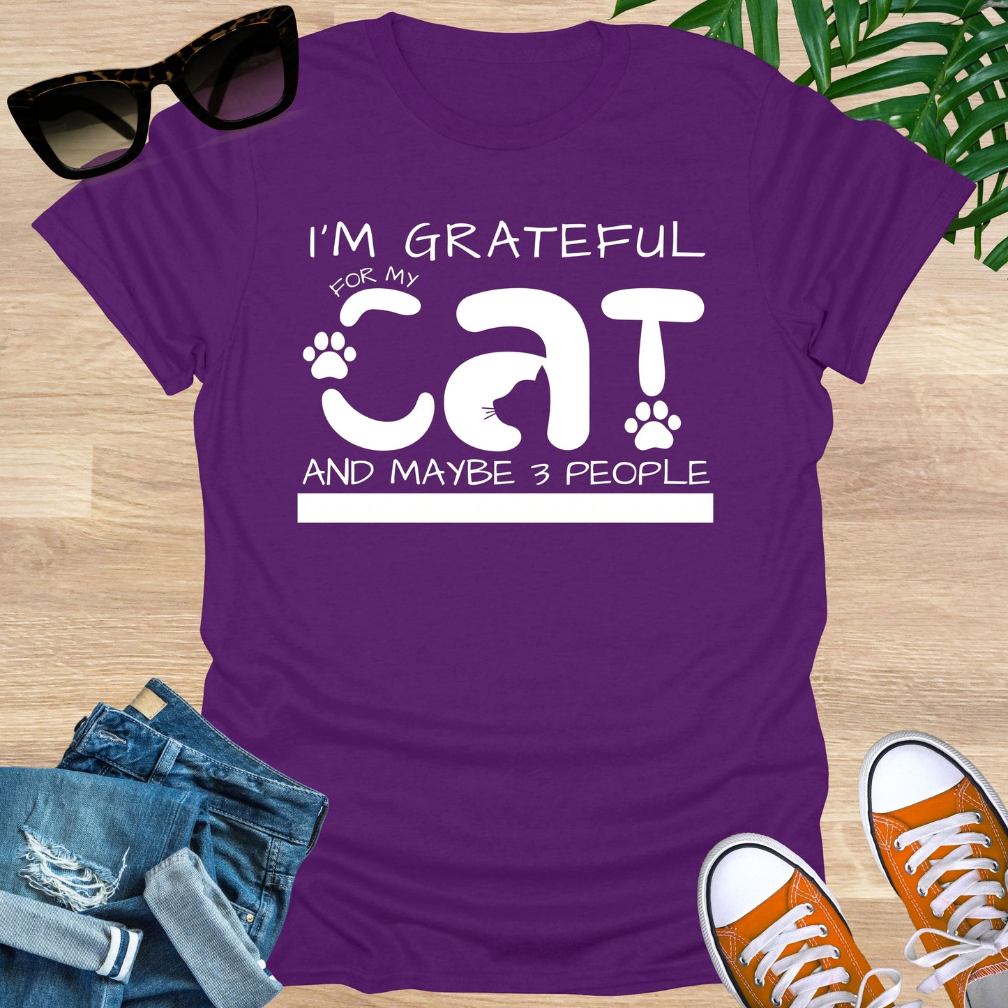 Grateful for My Cat  Unisex T-Shirt