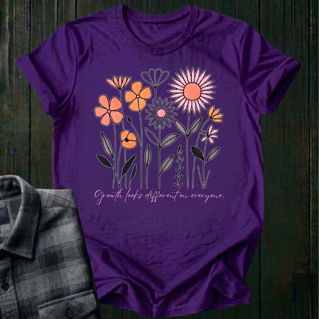 Growth Looks Different on Everyone Wildflower, Unisex T-Shirt