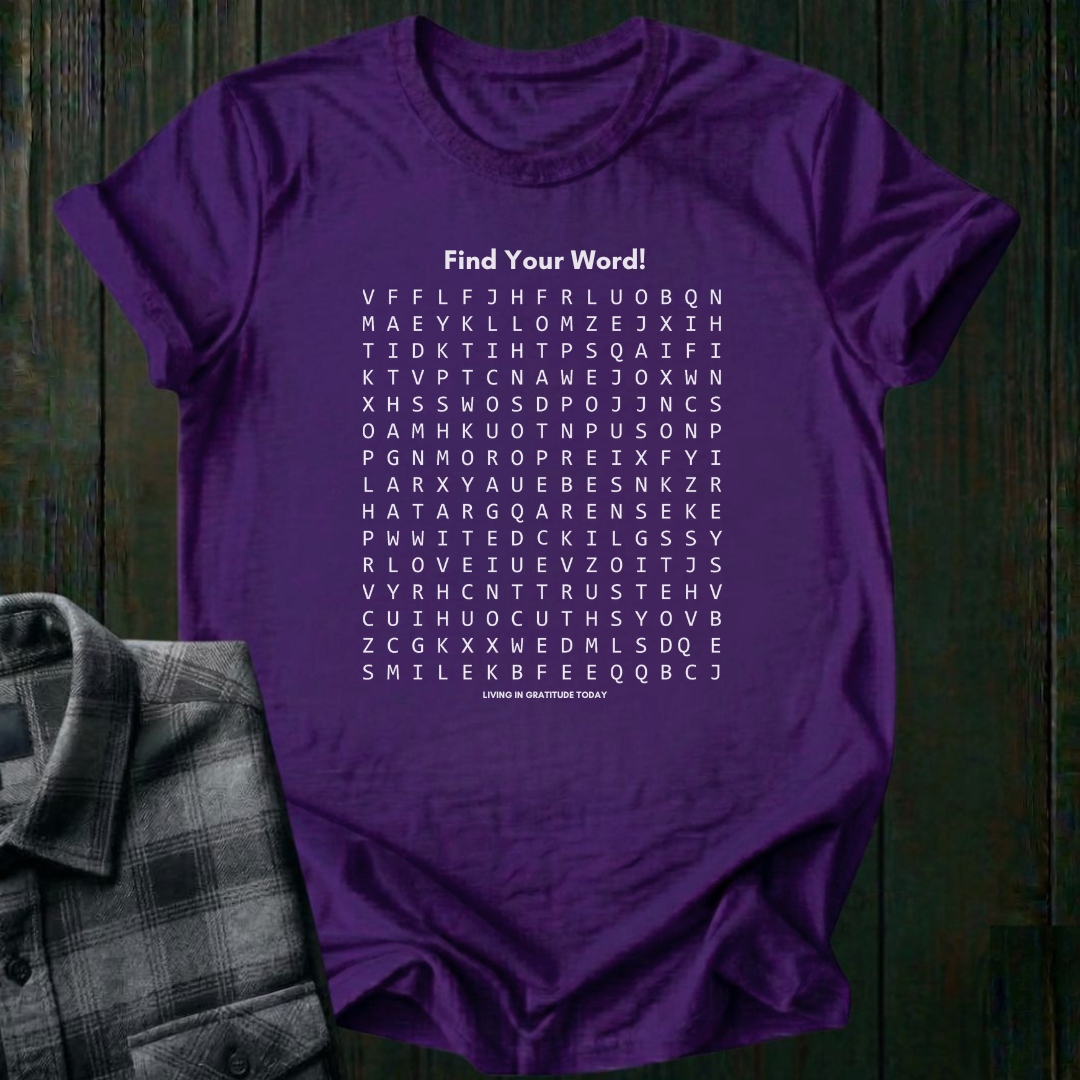 Inspirational Word Search, Unisex T-Shirt