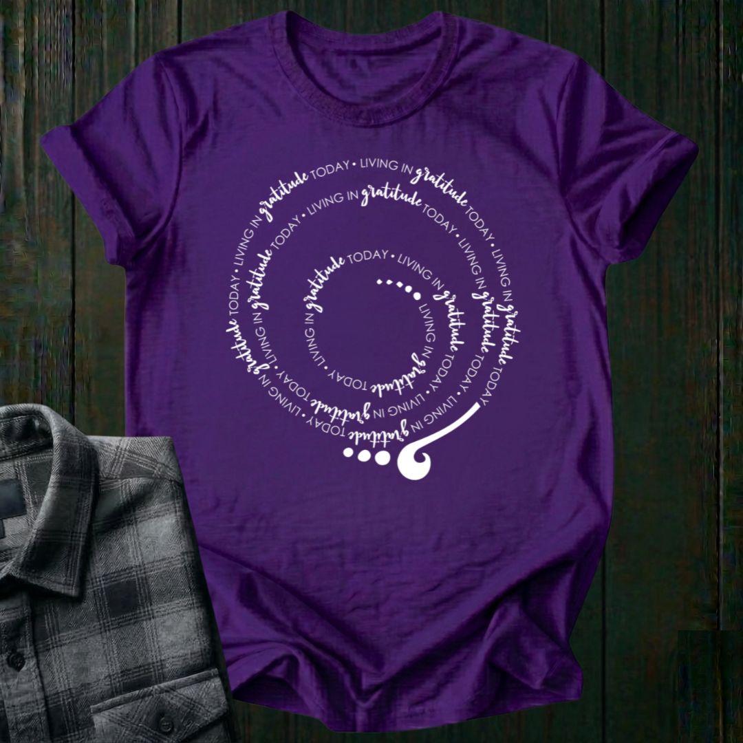 Living in GRATITUDE Today Spiral Unisex T-Shirt