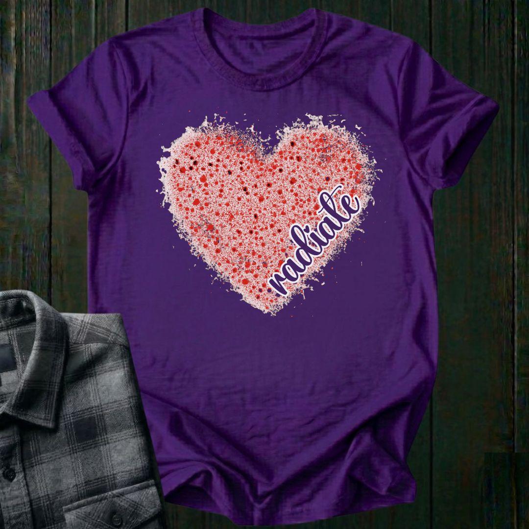 Radiate Love Splatter Heart, Unisex T-Shirt