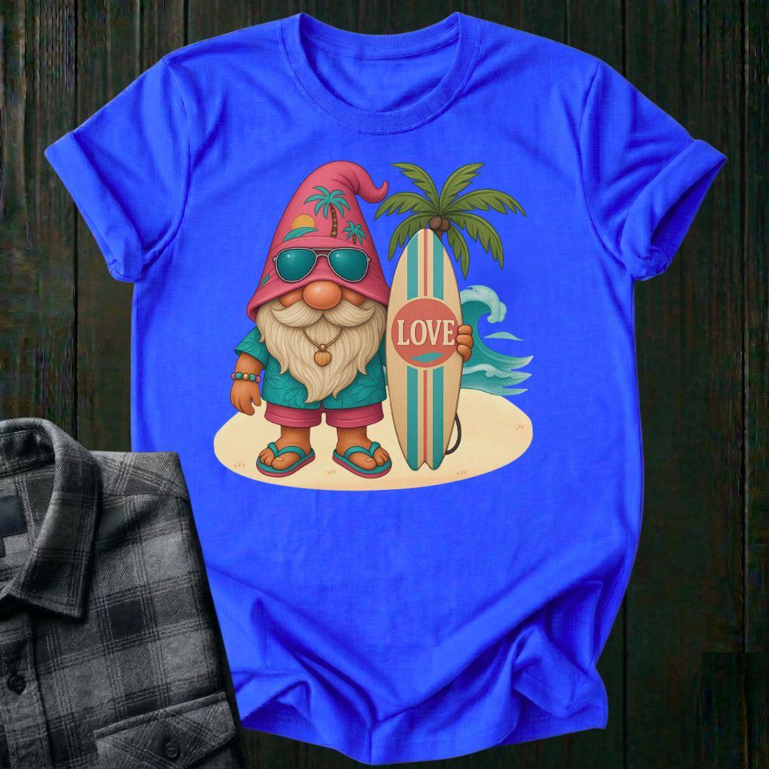 Surfer Love Gnome, Unisex T-Shirt