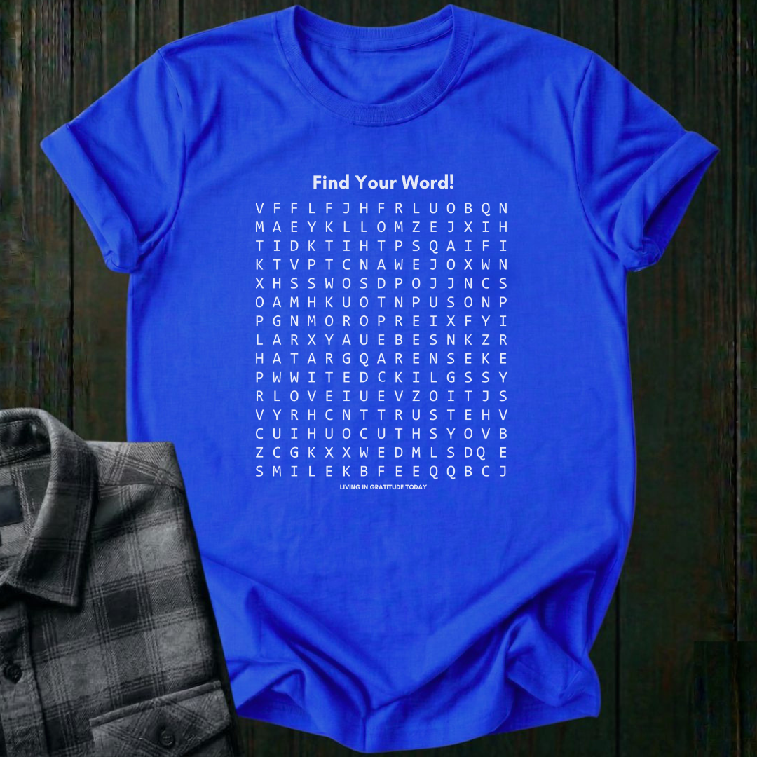 Inspirational Word Search, Unisex T-Shirt