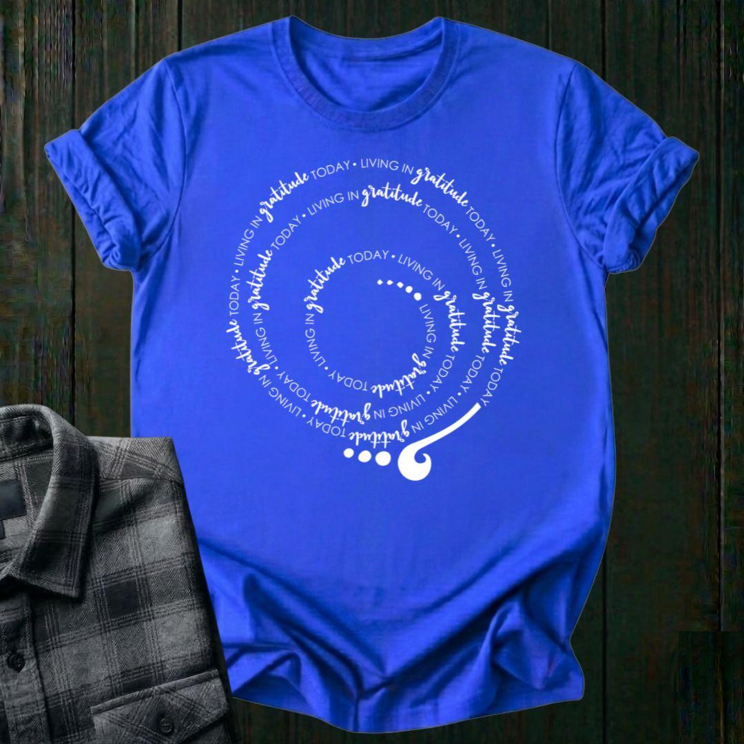 Living in GRATITUDE Today Spiral Unisex T-Shirt