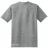 #LOVEISLOVE V-Neck GREY 100% Cotton Man T-Shirt with White Accents