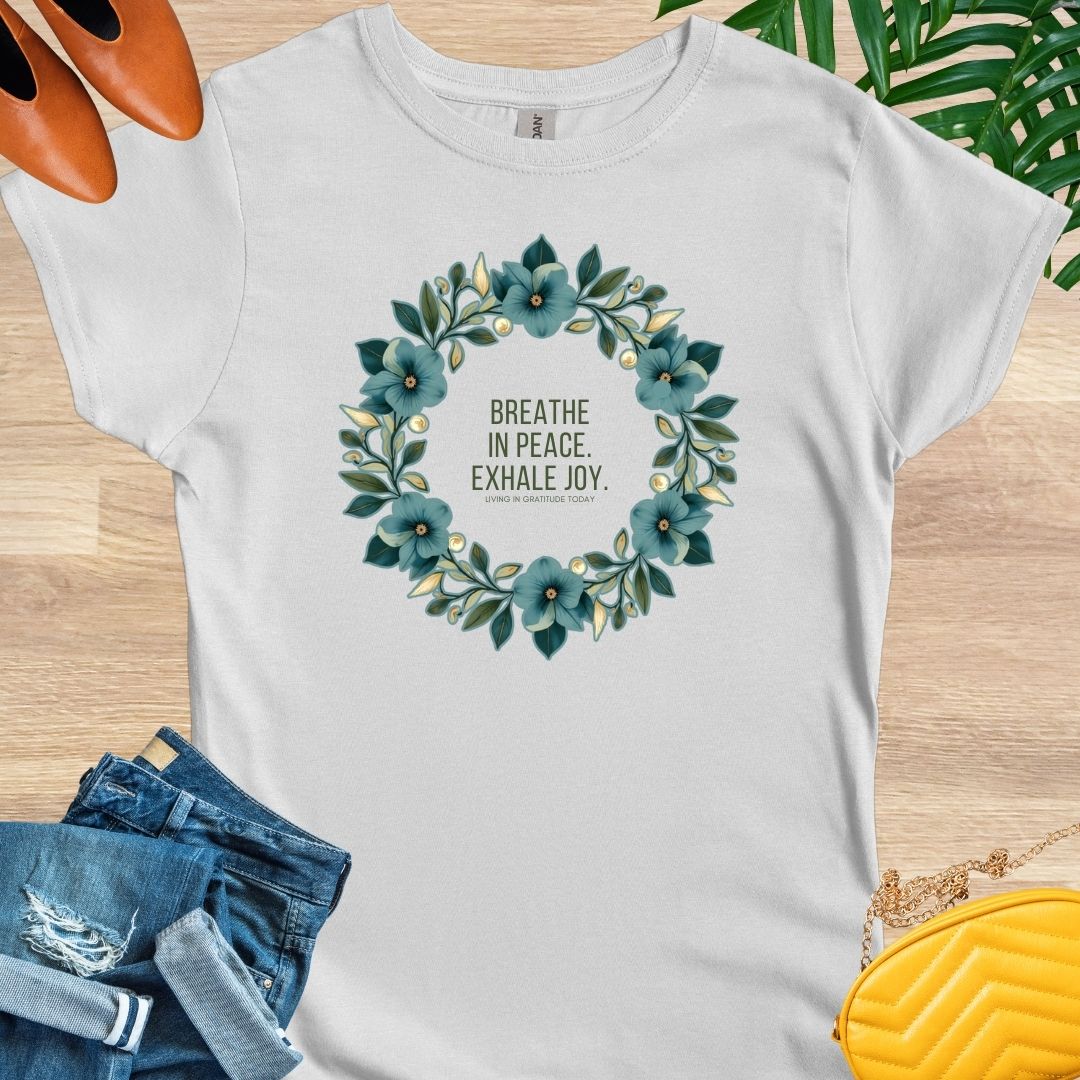 Breathe In Peace, Exhale Joy, Mandala, T-Shirt