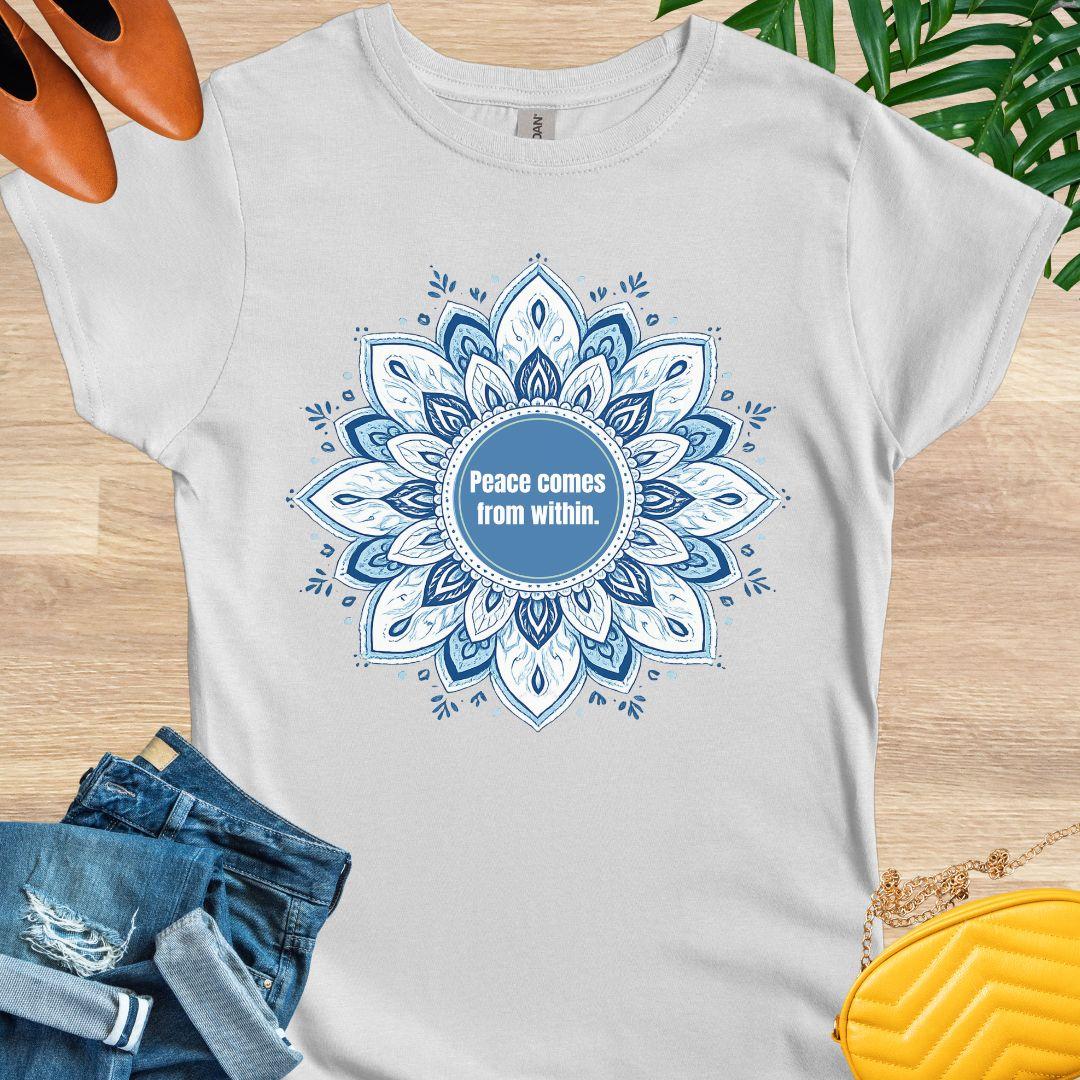 Peace Comes From Within, Mandala, T-Shirt