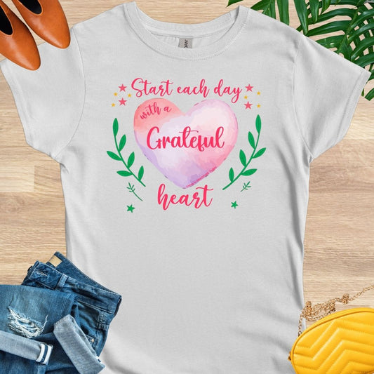 Start Each Day With A Grateful Heart T-Shirt