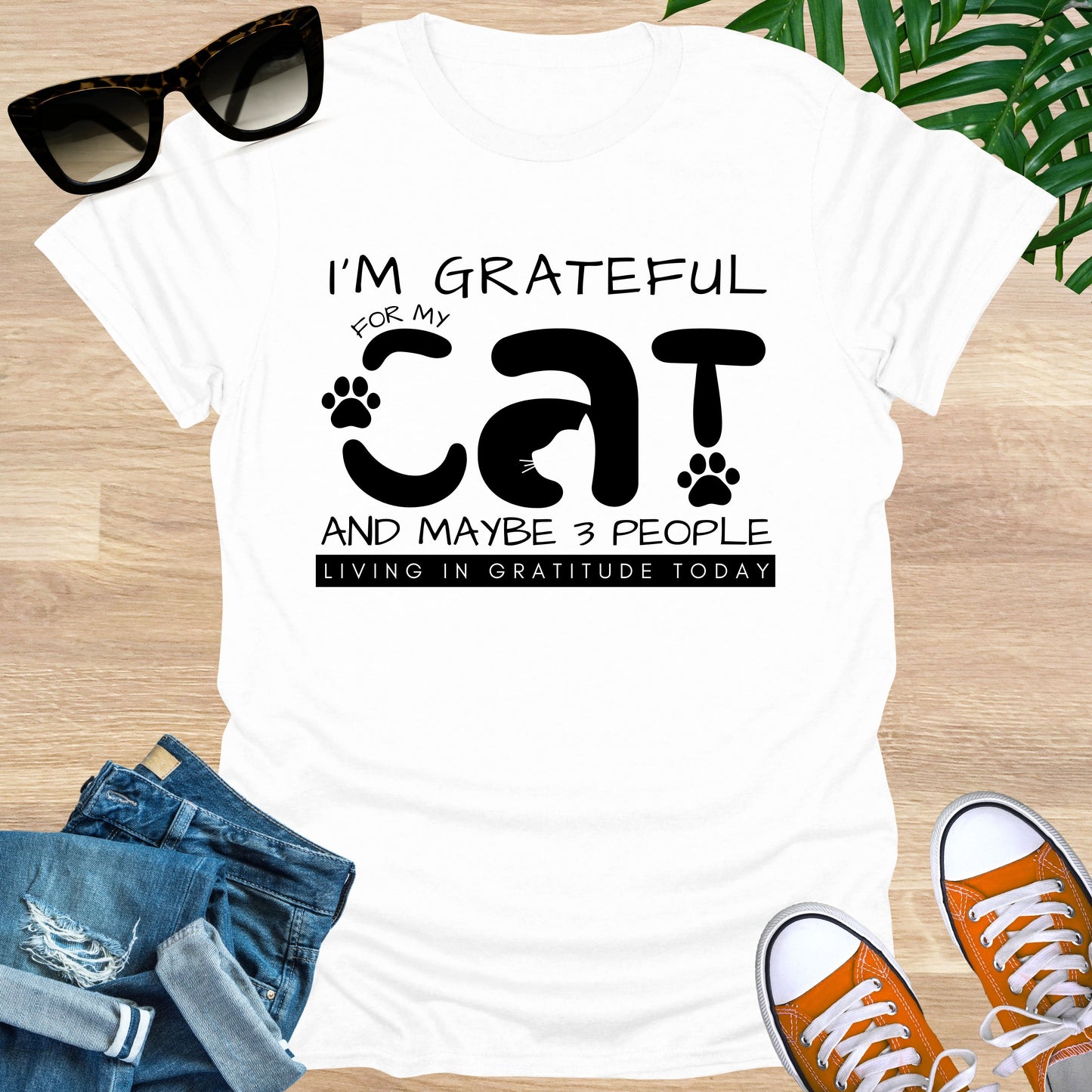 Grateful for My Cat  Unisex T-Shirt