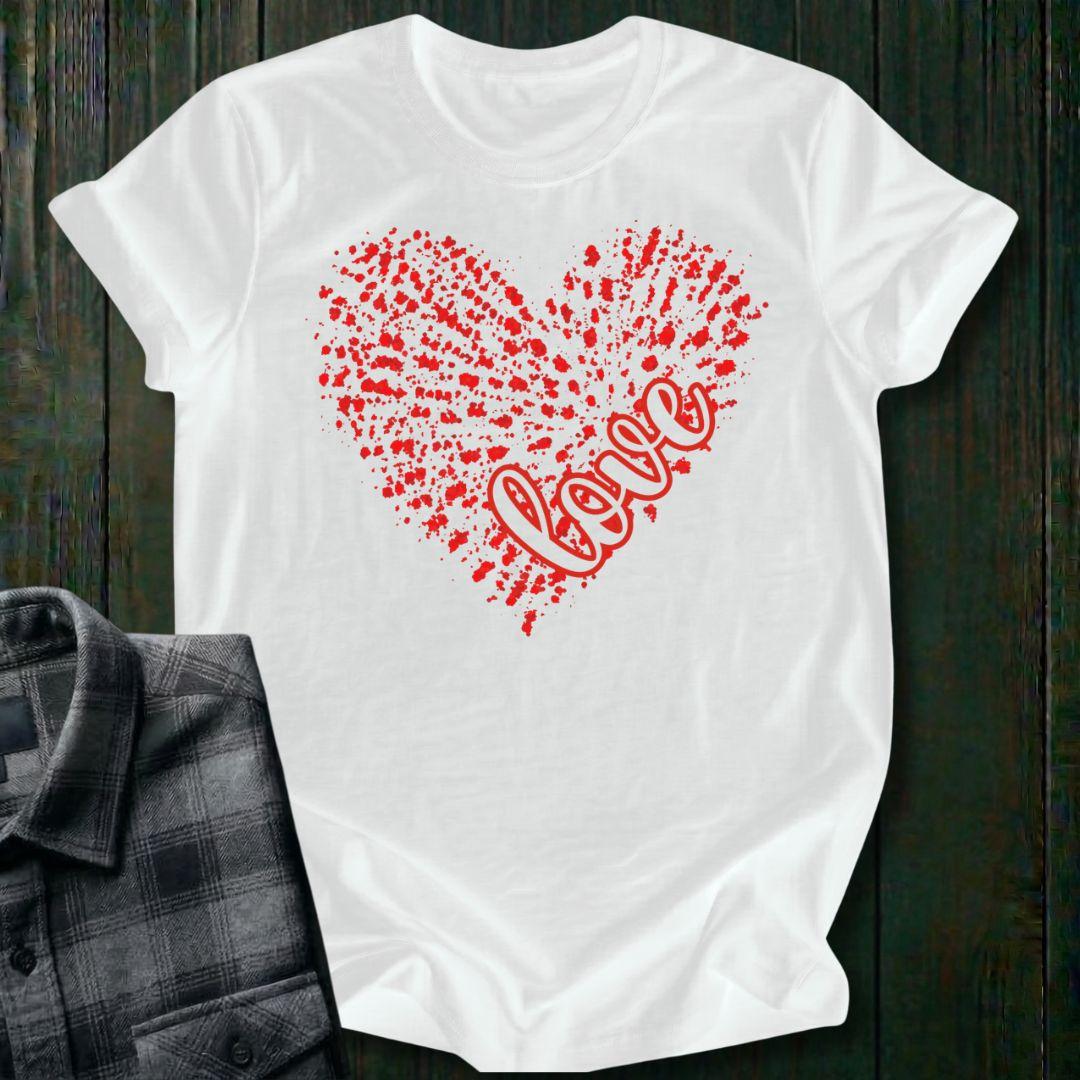 Love Splatter Heart, Unisex T-Shirt