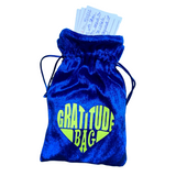 Gratitude bag Velvet, lined bag with a HEART