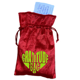 Gratitude bag Velvet, lined bag with a HEART